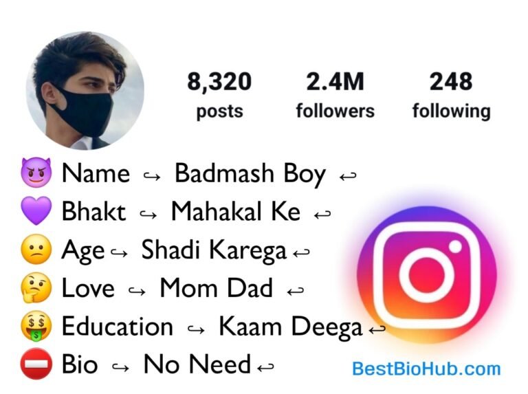 Badmashi Bio For Instagram