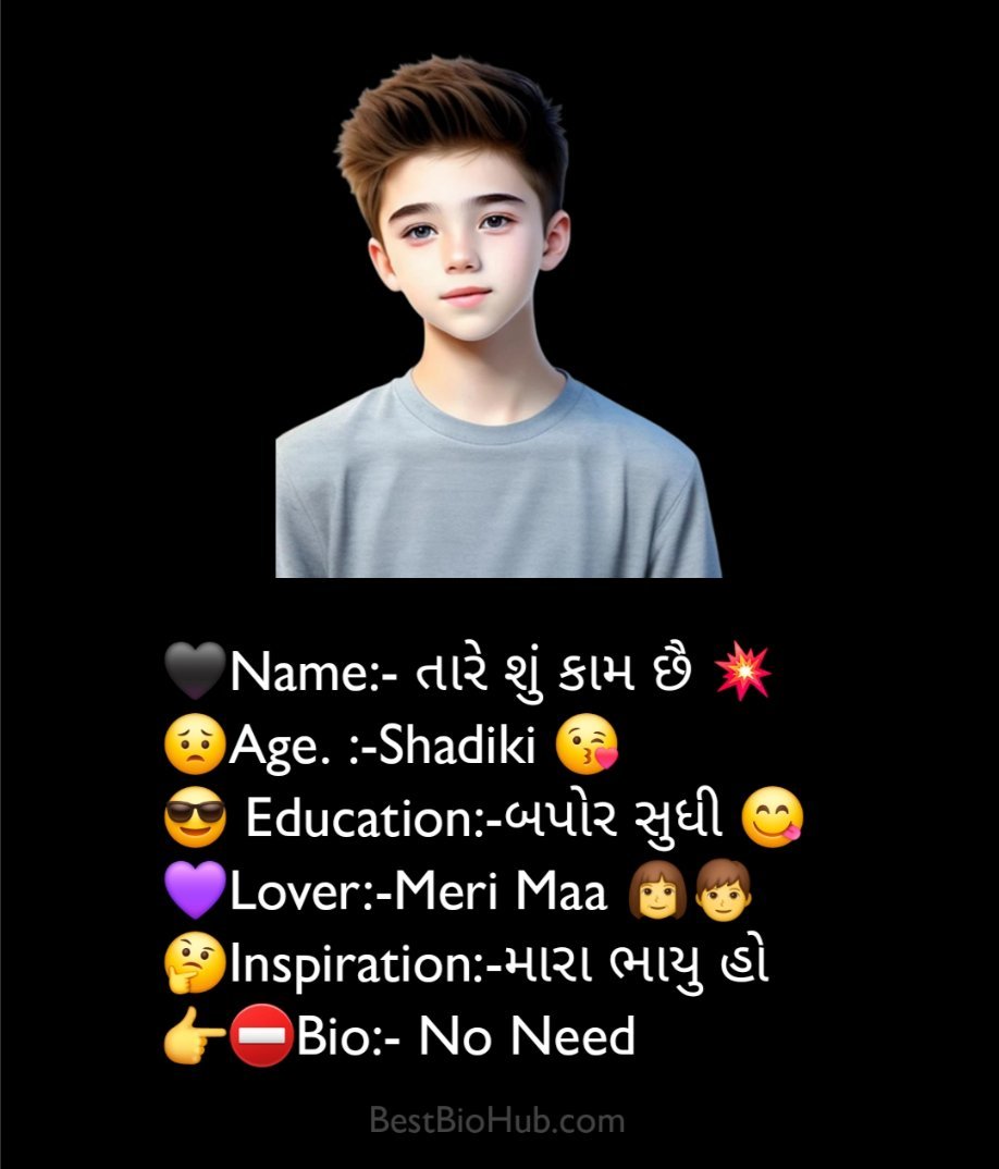 Instagram Bio For Boys in Gujarati